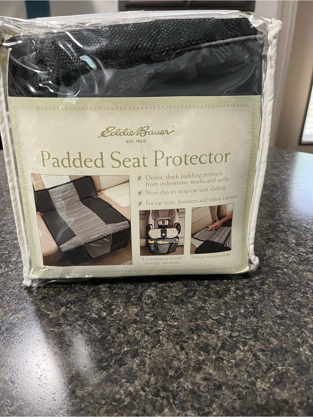 Eddie Bauer Padded Car Seat Protector from Baby Car Seats - Black & Gray